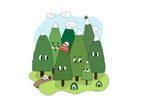 FOREST TREES WALL DECAL