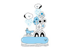 FOX GLADE WALL DECAL LIGHT BLUE