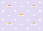 RAINBOW CLOUDS WALLPAPER PURPLE