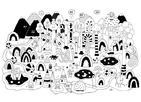 WELCOME FRIENDS COLOR IN  WALLPAPER 