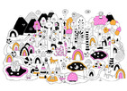 WELCOME FRIENDS COLOR IN  WALLPAPER 
